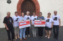 Spendenübergabe vom IX. Kirchenkabarettfestival am 30. Juni