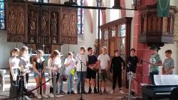 Neue Konfirmanden beim Vorstellungs ("welcome") - Gottesdienst am 17. September
